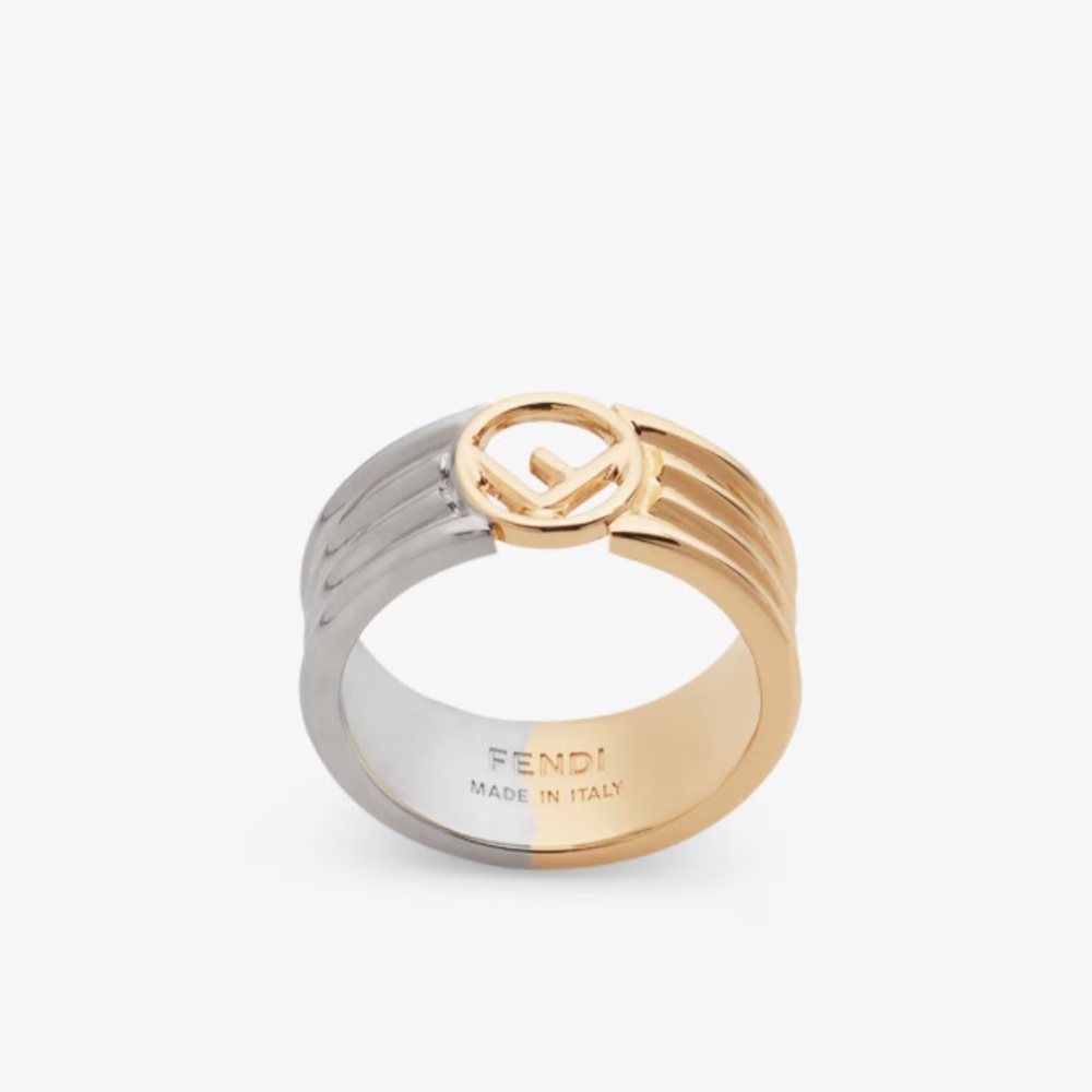 Fendi F Is Fendi Two Tone Ring - Gold and Palladium Ring